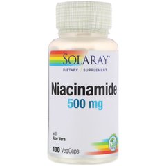 Ниацинамид Solaray (Niacinamide) 500 мг 100 капсул купить в Киеве и Украине