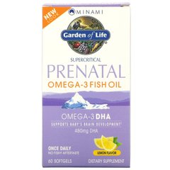 Омега-3 рыбий жир лимон Minami Nutrition (Omega-3 Fish Oil Supercritical Prenatal) 60 капсул купить в Киеве и Украине