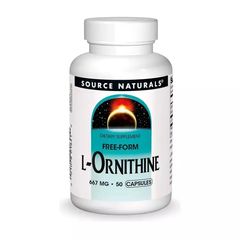 Орнитин, 667 мг, L-Ornithine, Source Naturals, 50 капсул купить в Киеве и Украине