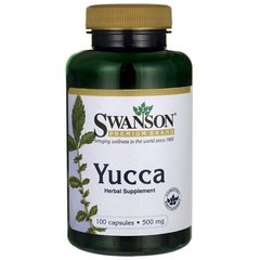 Юкка, Yucca, Swanson, 500 мг, 100 капсул