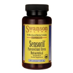 Сенсор Антистрес нутрицевтиків, Sensoril Anti-Stress Nutraceutical, Swanson, 125 мг, 120 капсул