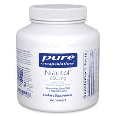 Ніацитол Pure Encapsulations (Niacitol No-Flush Niacin) 650 мг 180 капсул
