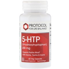 5-гидрокситриптофан Protocol for Life Balance (5-HTP) 200 мг 60 капсул купить в Киеве и Украине