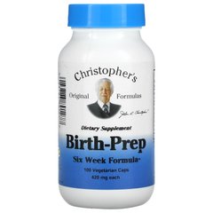 Пренатальная формула за шесть недель до родов, Christopher's Original Formulas, 425 мг, 100 капсул купить в Киеве и Украине