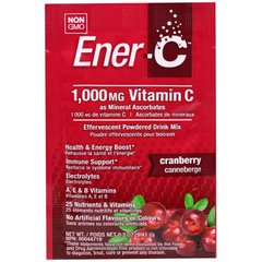 Вітамін С шипуча порошкоподібна суміш для напоїв смак журавлини Ener-C 30 пакетиків по 9.41 гр