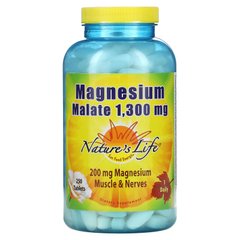 Nature's Life, Малат магнію, 1300 мг, 250 таблеток