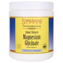 Гліцинат хелатованих магнію Albion, Albion Chelated Magnesium Glycinate, Swanson, 400 мг, 150 г