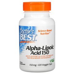 Альфа-ліпоєва кислота Doctor's Best (Alpha-lipoic acid) 150 мг 120 капсул