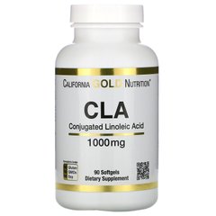 КЛК кон'югована лінолева кислота California Gold Nutrition (CLA Clarinol Conjugated Linoleic Acid) 1000 мг 90 м'яких таблеток