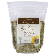 Сертифицированные органические семена подсолнечника, Certified Orгanic Sunflower Seeds Raw, Hulled, Swanson, 454 грам купить в Киеве и Украине