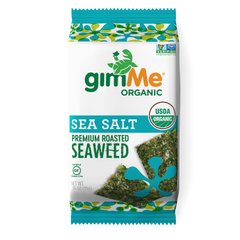 Смажені водорості преміум-класу, морська сіль, Premium Roasted Seaweed, Sea Salt, gimMe, 10 г