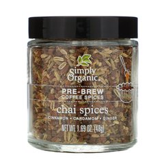 Спеції для варіння кави "чай масала", Simply Organic, 1,69 унції (48 г)