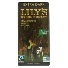 70% темний шоколад, екстра темний, Lily's Sweets, 2,8 унції (80 г)