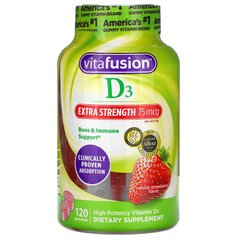 Вітамін Д3 VitaFusion (Extra Strength D3) 3000 МО 120 жувальних таблеток