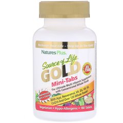 Мультивітаміни міні-таблетки Nature's Plus (Source of Life Gold Multi-Vitamin) 180 таблеток