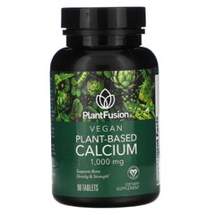 Веганський кальцій, Vegan Planet-Based Calcium, PlantFusion, 1000 мг, 90 таблеток