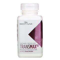 TransmaxTR, транс-ресвератрол, Biotivia, 500 мг, 60 капсул