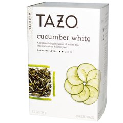 Белый чай с огурцом, Tazo Teas, 20 фильтр-пакетов, 1,2 унции (34 г) купить в Киеве и Украине