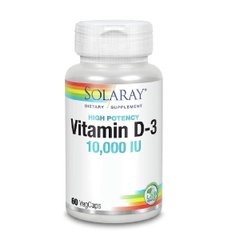 Витамин D3 Solaray (Vitamin D3) 10000 МЕ 60 капсул купить в Киеве и Украине