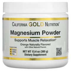 Магній у порошку з апельсиновим смаком California Gold Nutrition (Magnesium Powder) 373 г