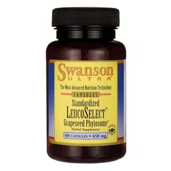 Фітосоми виноградних кісточок LeucoSelect, LeucoSelect Grapeseed Phytosome, Swanson, 450 мг, 60 капсул