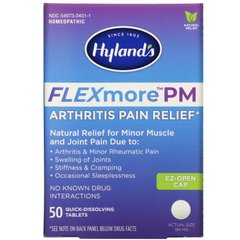 Обезболивающее при артрите, FlexMore PM Arthritis Pain Relief, Hyland's, 50 быстро растворяющийся таблеток купить в Киеве и Украине