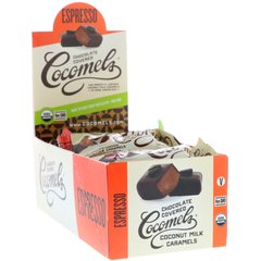 Органічна шоколадно-кокосова молочна карамель, еспресо, Cocomels, 15 штук, 1 унція (28 г) кожна
