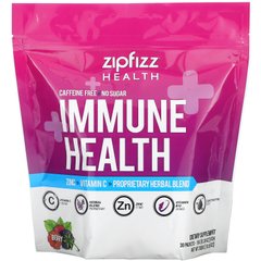 Zipfizz, Immune Health, без кофеїну, ягоди, 30 пакетів по 0,35 унції (10 г) кожен