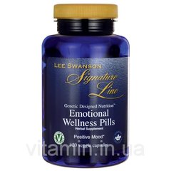 100% натуральні емоційні оздоровчі таблетки, 100% Natural Emotional Wellness Pills, Swanson, 120 капсул