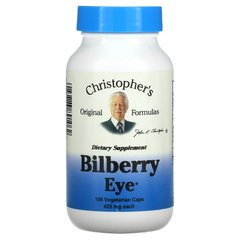 Черника для глаз Christopher's Original Formulas (Bilberry Eye) 400 мг 100 капсул купить в Киеве и Украине
