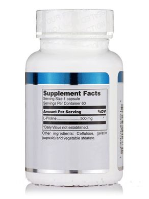 Пролін Douglas Laboratories (L-Proline) 500 мг 60 капсул