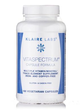 Вітаміни та мінерали Klaire Labs (Vitaspectrum) 180 вегетаріанських капсул
