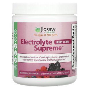 Jigsaw Health, Electrolyte Supreme&trade;, Berry-Licious, 11.4 oz (324 g) купить в Киеве и Украине
