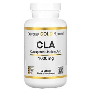 КЛК конъюгированная линолевая кислота California Gold Nutrition (CLA Clarinol Conjugated Linoleic Acid) 1000 мг 90 мягких таблеток купить в Киеве и Украине