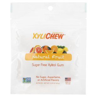 XyliDENT, Xylichew, Natural Fruit, 50 Pieces, 2.29 oz (65 g) купить в Киеве и Украине