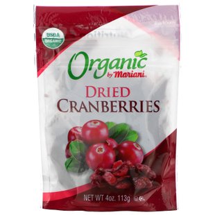 Mariani Dried Fruit, Organic, сушеная клюква, 4 унции (113 г) купить в Киеве и Украине