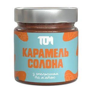 Salted Caramel with TOM peanut butter 200 g with orange and mint