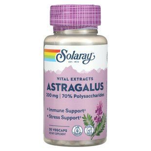 Solaray, Vital Extracts, астрагал, 200 мг, 30 капсул VegCap