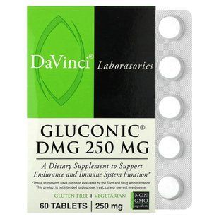 DaVinci Laboratories of Vermont, Gluconic DMG, 250 мг, 60 таблеток