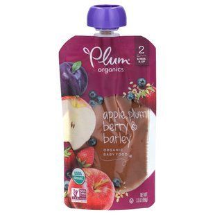 Пюре з сливи і ячменю Plum Organics (Baby Food Stage 2) 2 прикорм 99 г