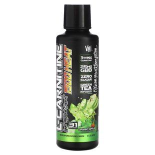 VMI Sports, L-Carnitine 1500 Heat, Granny Apple , 16 fl oz (473 ml) купить в Киеве и Украине