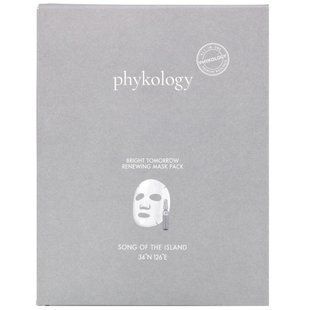 Обновляющая маска для лица Bright Tomorrow, Phykology, 5 листов, по 23 г каждый купить в Киеве и Украине