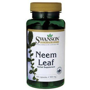 Ниим Лист, Neem Leaf, Swanson, 500 мг, 100 капсул купить в Киеве и Украине