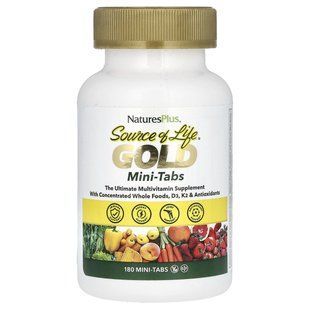 Мультивитамины мини-таблетки Nature's Plus (Source of Life Gold Multi-Vitamin) 180 таблеток купить в Киеве и Украине