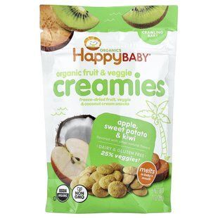 Happy Family Organics, Organic Fruit & Veggie Creamies, Crawling Baby, Apple, Sweet Potato & Kiwi, 1 oz (28 g) купить в Киеве и Украине