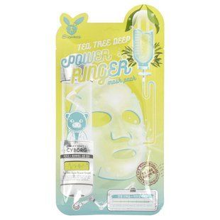 Elizavecca, Tea Tree Deep Power Ringer Beauty Mask Pack, 1 Sheet, 0.78 fl oz (23 ml) купить в Киеве и Украине
