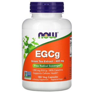 Экстракт зеленого чая Now Foods (Green Tea Extract EGCg) 400 мг 180 капсул купить в Киеве и Украине