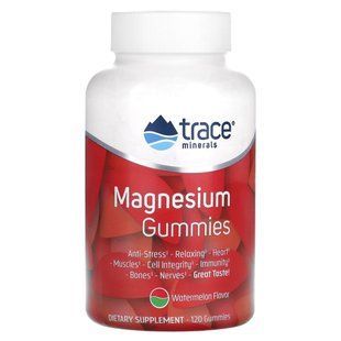 Магний&nbsp;цитрат&nbsp;Trace&nbsp;Minerals (Magnesium&nbsp;Gummies)&nbsp;вкус&nbsp;арбуза&nbsp;120&nbsp;мармеладок купить в Киеве и Украине