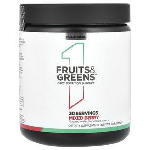 Rule One Proteins, Fruits & Greens, Mixed Berry, 6.88 oz (195 g) купить в Киеве и Украине