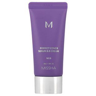 Missha, Perfect Cover Serum B.B Cream, No. 33 Tan, 1.18 fl oz (35 ml)